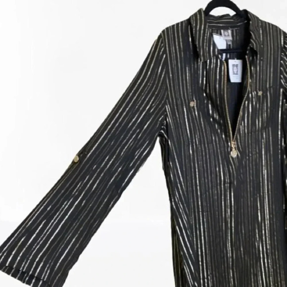 - Anne Klein metallic striped dress - Picture 4 of 10